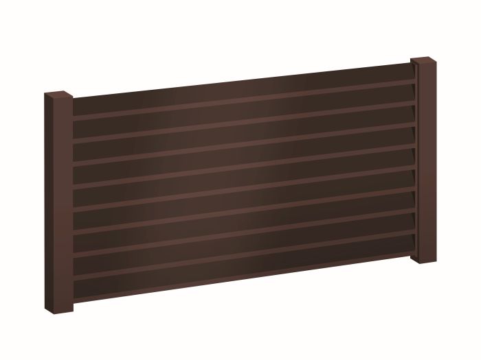 blok hliníkového plotu okenice