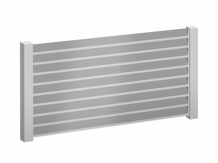 blok hliníkového plotu okenice