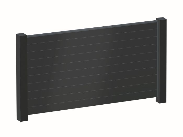 plná plotová zástěna z hliníku 7016