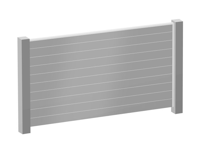 plná plotová zástěna z hliníku AL