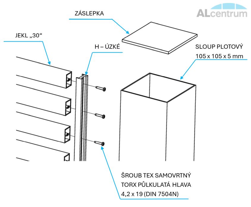 plot z hliníkovýc profilů jekl 30