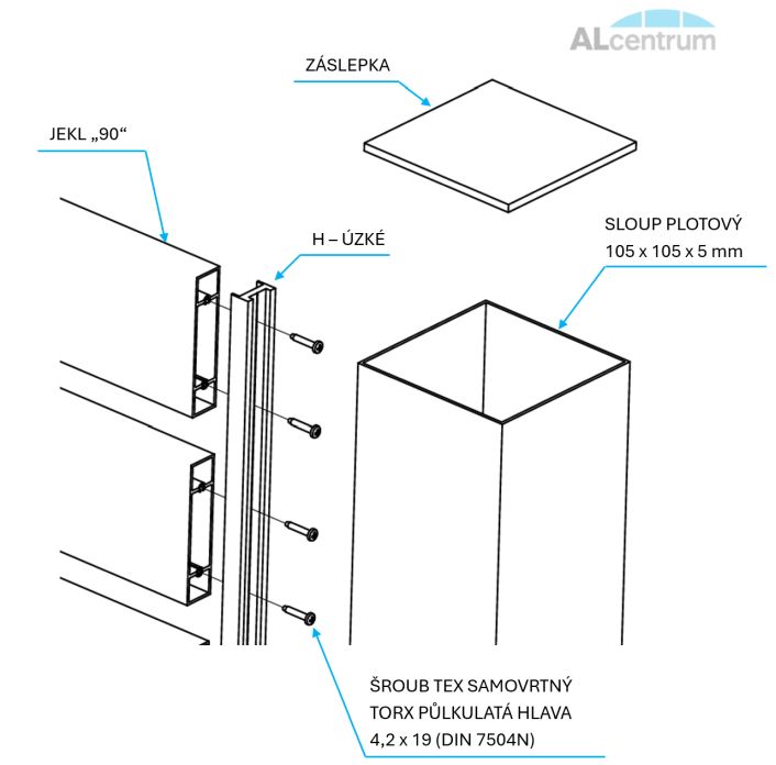 plot z hliníkovýc profilů jekl 30