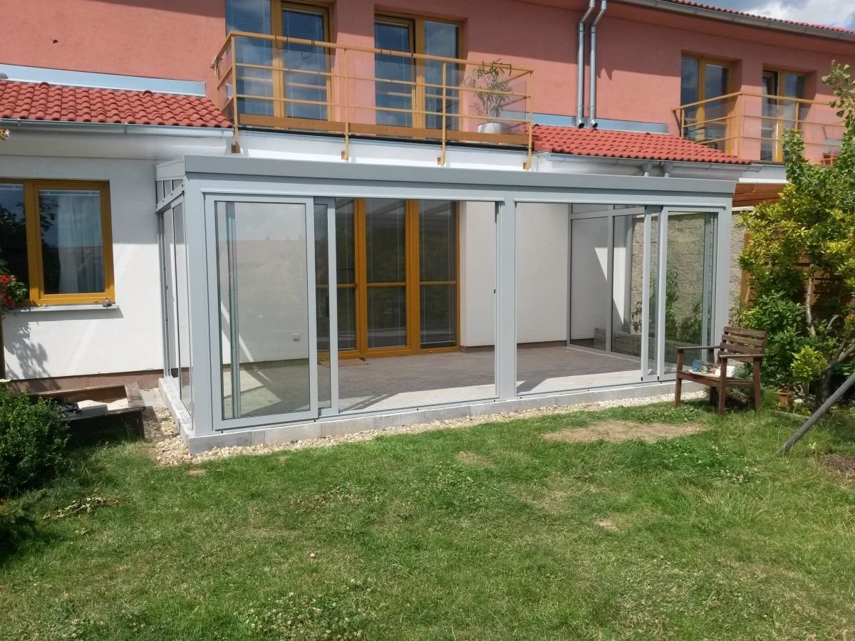 zimní zahrada hliník bílá